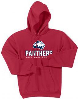 Youth/Adult - Fleece Pullover Hooded Sweatshirt, Red